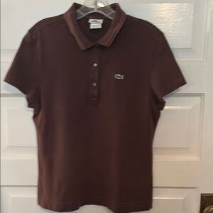 Lacoste Brown Polo Shirt Short Sleeve